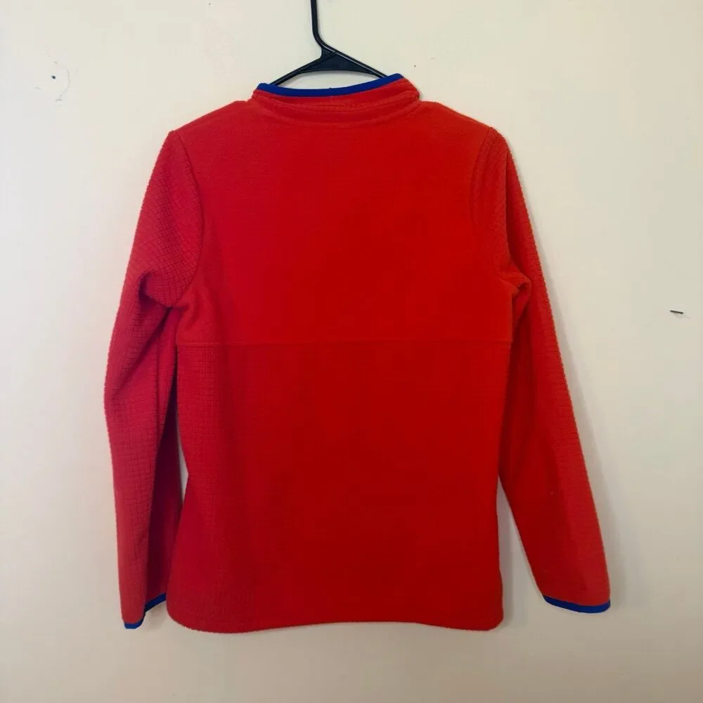 Nwt Lands End Fleece Jacket Youth Girls XL 14/16 red